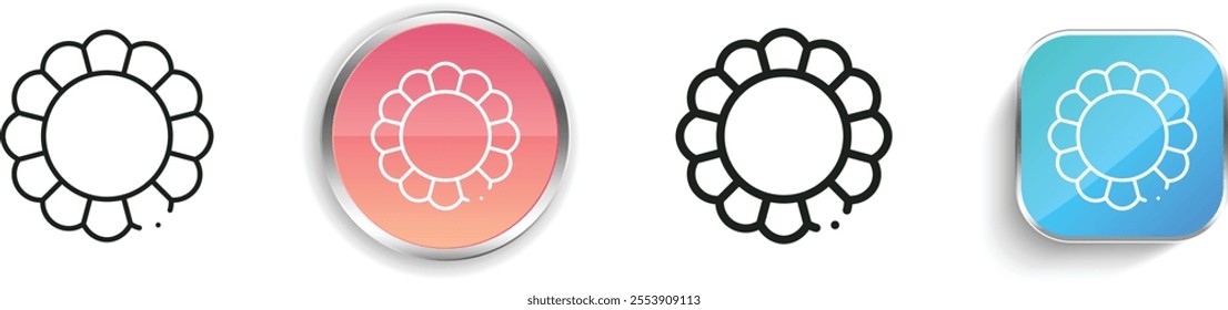 frame icon. Thin Linear, Regular and Button Style Design Isolated On White Background