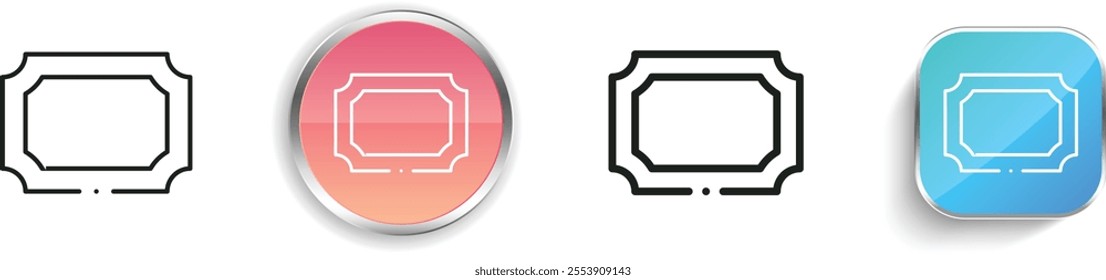 frame icon. Thin Linear, Regular and Button Style Design Isolated On White Background