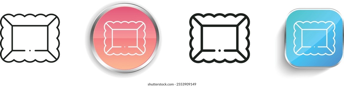 frame icon. Thin Linear, Regular and Button Style Design Isolated On White Background