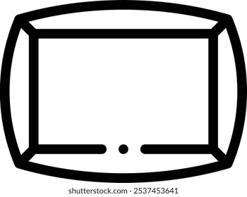 icono de marco. Diseño De Estilo Lineal Delgado Aislado Sobre Fondo Blanco