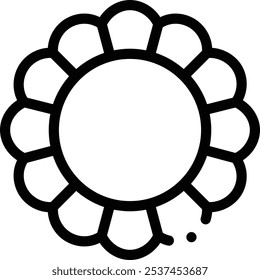icono de marco. Diseño De Estilo Lineal Delgado Aislado Sobre Fondo Blanco