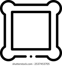 icono de marco. Diseño De Estilo Lineal Delgado Aislado Sobre Fondo Blanco