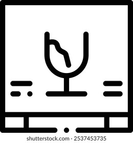 icono de marco. Diseño De Estilo Lineal Delgado Aislado Sobre Fondo Blanco
