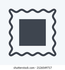 Frame I Icon in trendy glyph style isolated on soft blue background