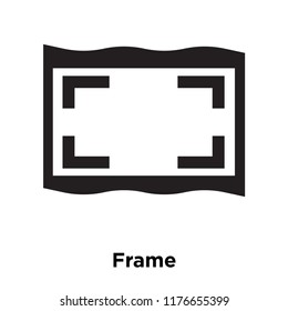 Frame icon vector isolated on white background, logo concept of Frame sign on transparent background, filled black symbol
