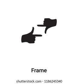 Frame icon vector isolated on white background, logo concept of Frame sign on transparent background, filled black symbol