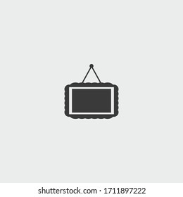frame icon. frame vector on gray background