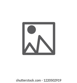 Frame icon vector. Frame symbol. Linear style sign for mobile concept and web design. Frame symbol illustration. Pixel vector graphics - Vector.
