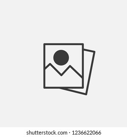 Frame icon vector. Frame symbol. Linear style sign for mobile concept and web design. Frame symbol illustration. Pixel vector graphics - Vector.