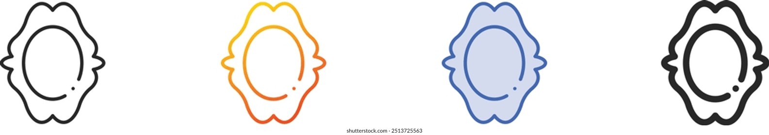 frame icon.Thin Linear, Gradient, Blue Stroke and bold Style Design Isolated On White Background