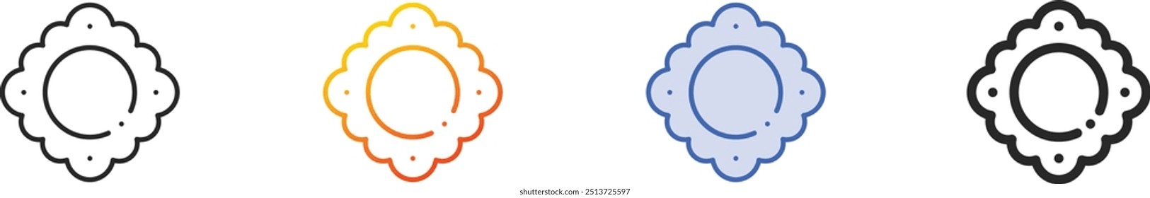 frame icon.Thin Linear, Gradient, Blue Stroke and bold Style Design Isolated On White Background