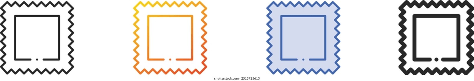 frame icon.Thin Linear, Gradient, Blue Stroke and bold Style Design Isolated On White Background