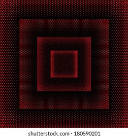 Frame illustration background.red spotted abstract tile halftone effect. 
