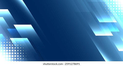 Frame illustration of diagonal stripes with gradient dots in light blue.eps10