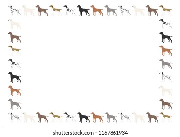 Frame Illustration Dogs Stock Vector (royalty Free) 1167861934 