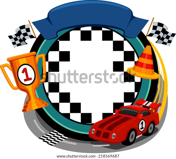 Frame\
Illustration Featuring Car Racing\
Items
