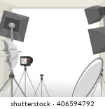 Frame Illustration Featuring Equipment Commonly Used During Photo Shoots