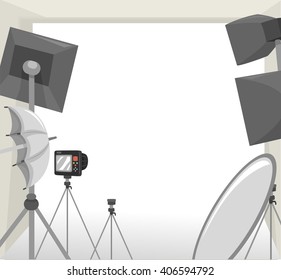 Frame Illustration Featuring Equipment Commonly Used During Photo Shoots