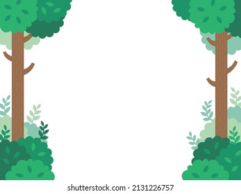 Frame illustration of green forest