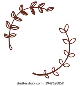 It is a frame illustration of a handwritten style plant.