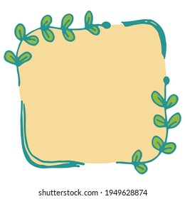 It is a frame illustration of a handwritten style plant.