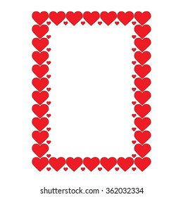frame, illustration, love, photo, photograph, love heart, red hearts, valentines day, holiday, vector