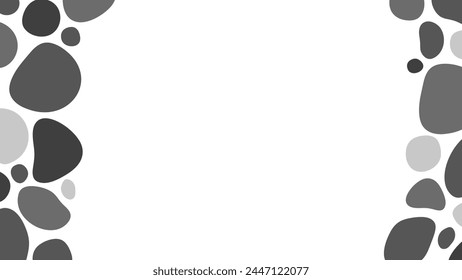 Frame illustration with monochrome fluid lined up