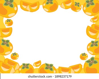 Frame illustration of the persimmon