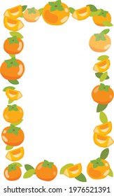 Frame illustration of the persimmon
