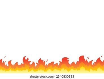 Frame illustration of a seamless flame.