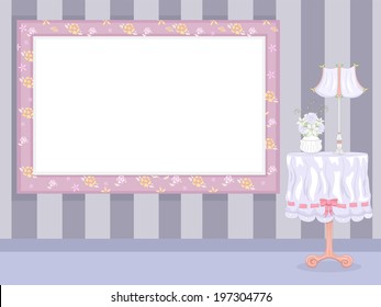 Frame Illustration mit einem Shabby Chic Theme