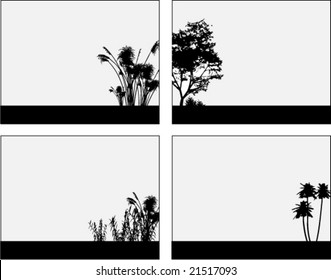frame illustration with trees