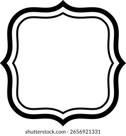 Ilustración de marco. Ilustración vectorial sobre fondo blanco -2- mono