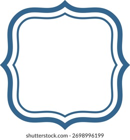 Ilustración de marco. Ilustración vectorial sobre fondo blanco -2- azul oscuro