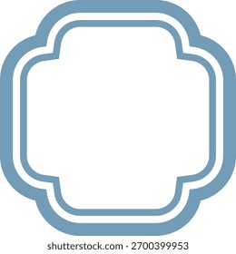 Frame Illustration. Vector illustration on white background -3- blue