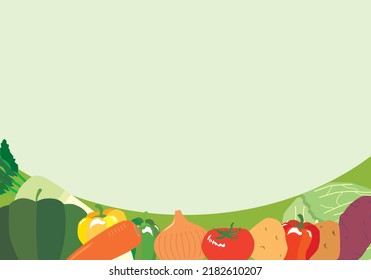 Frame illustrations of various vegetables