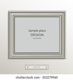 Frame image card paper 3D natural horizontal vector