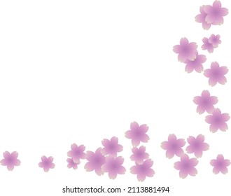 Frame of the image of cherry blossoms in full bloom