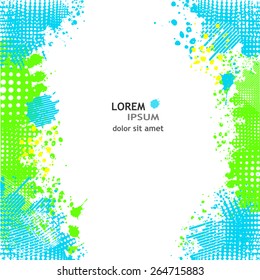 Frame with ink spots. Vector