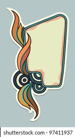 Frame in the ink style