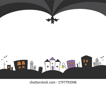 Frame inspired by the cityscape of Halloween day.