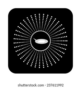 Frame instant messages online on a black background, vector