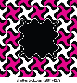 Frame for invitations, promotional announcements, messages, titles, names. Pop Art style.