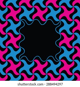 Frame for invitations, promotional announcements, messages, titles, names. Pop Art style.