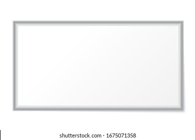 Frame isolated. Empty photo frame with shadow. Vector illustration. Blank picture frame.