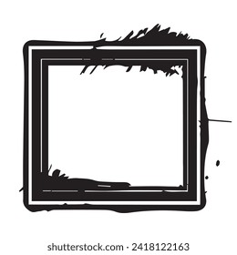 Frame isolated on white background. Vector illustration.