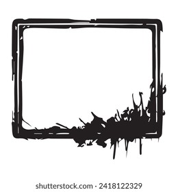 Marco aislado sobre fondo blanco. Ilustración vectorial.