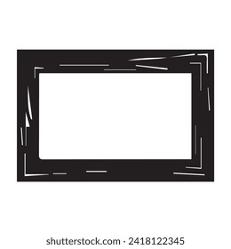 Marco aislado sobre fondo blanco. Ilustración vectorial.