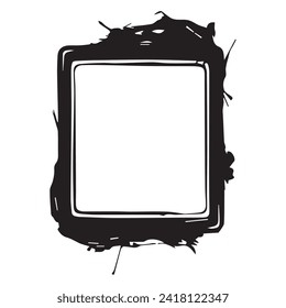 Frame isolated on white background. Vector illustration.