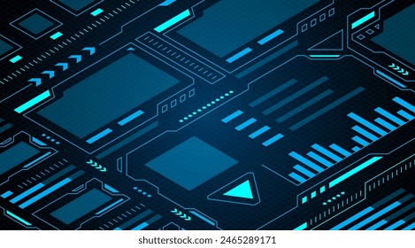 Diseño de Vector hud futurista para medios digitales.